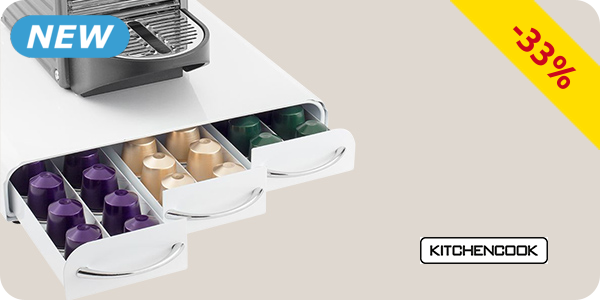 Kapselschublade Nespresso Kitchencook, weiss