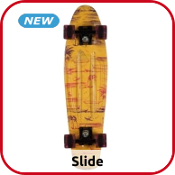Slide Skateboard «Hawai», goldfarben/violett