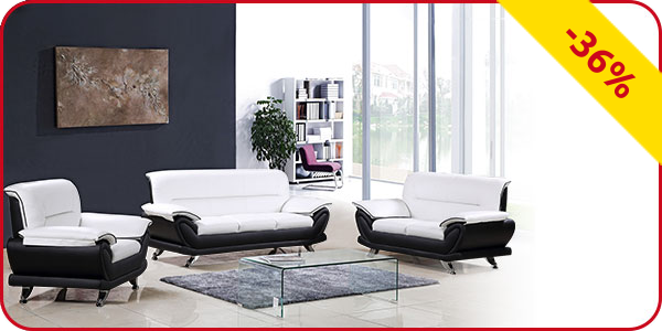 3er-Set «Luxury», 2 Sofas und 1 Sessel