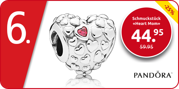 Pandora Schmuckstück «Heart Mom», Silber