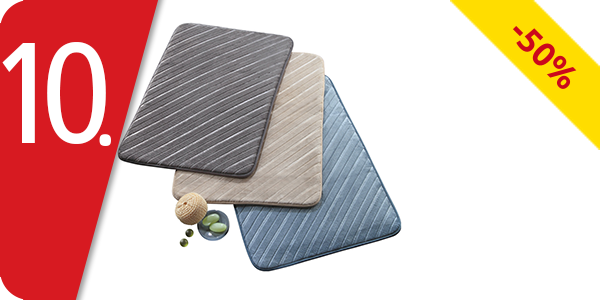 Viskoelastischer Badteppich, 50 x 75 cm, blau