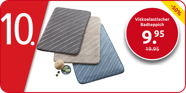 Viskoelastischer Badteppich, 50 x 75 cm, blau