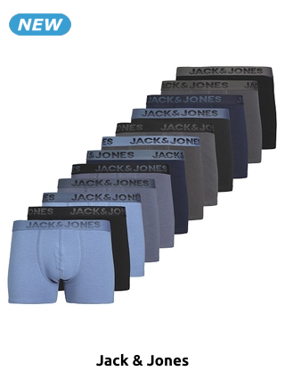 JACK&JONES Boxershorts, 12er-Pack, schwarz/blau/grau
