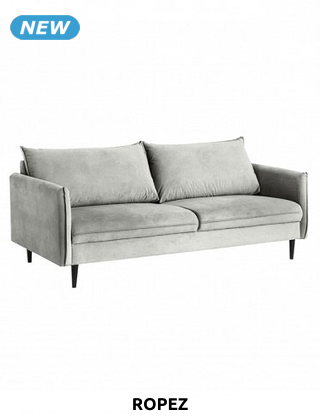 ROPEZ Sofa «Julia», B 199 x H 91 x T 86 cm, grau