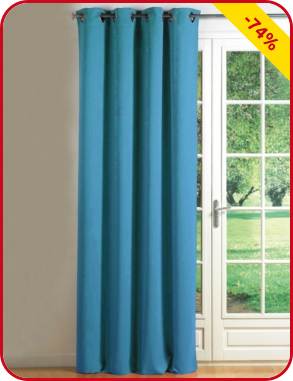 Vorhang, lichtundurchlässig, türkis