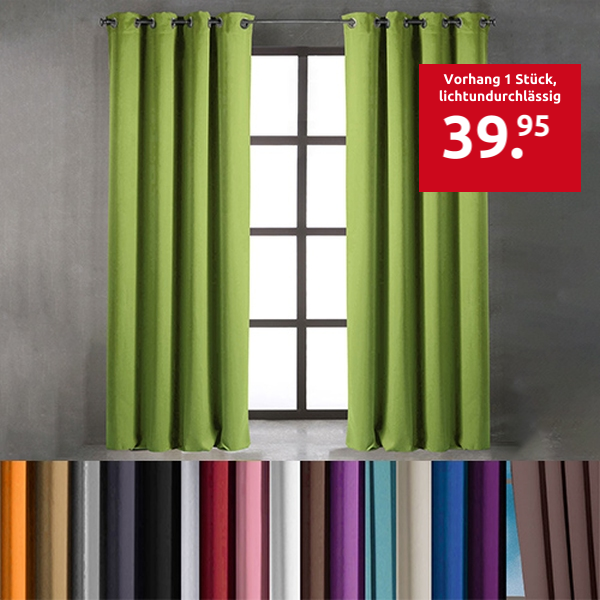 Vorhang 1 Stück, lichtundurchlässig, lila