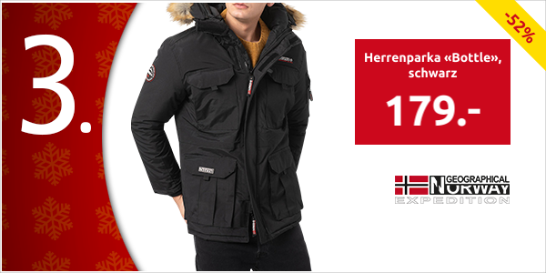 Geographical Norway Herrenparka «Bottle», schwarz