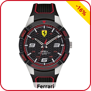 FERRARI Herrenuhr «Apex», schwarz/mehrfarbig