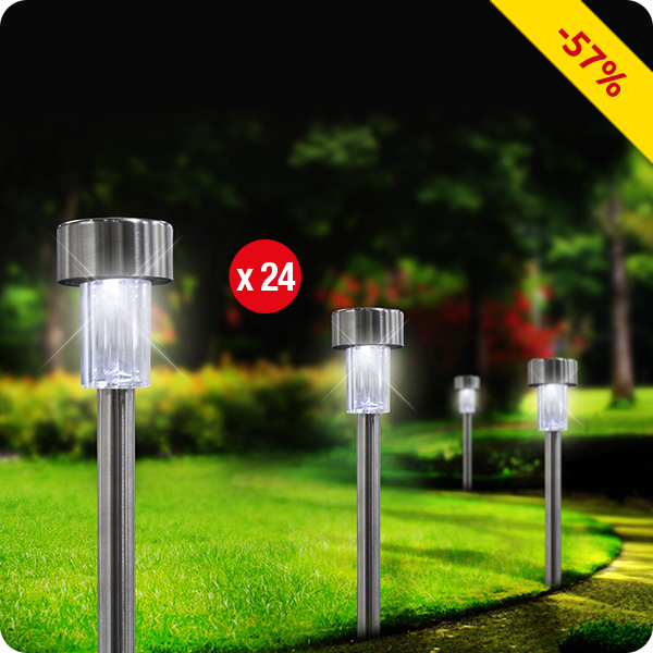 Solarlampen-Sticks, 24 Stück