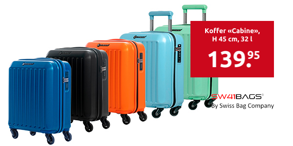 Swiss Bag Koffer «Cabine», H 45 cm, 32 l, light, mint