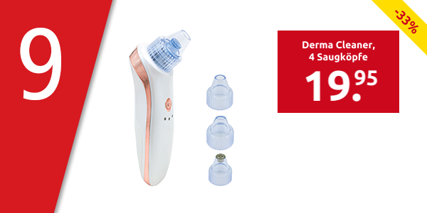 Derma Cleaner, 4 Saugköpfe