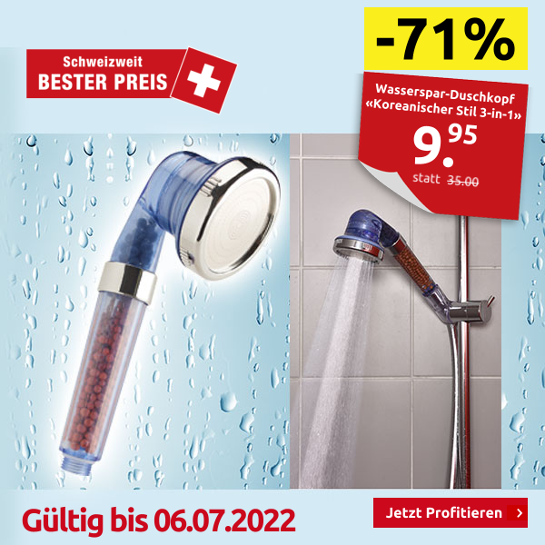 Wasserspar-Duschkopf «Koreanischer Stil 3-in-1»