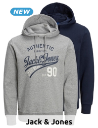 JACK&JONES Herren-Hoodies, 2er-Pack, grau/marine