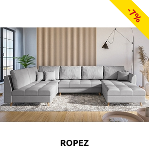 Wohnlandschaft «Ario», 310 x 161 cm, grau