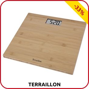 Terraillon Personenwaage «Bamboo», mit LCD-Anzeige