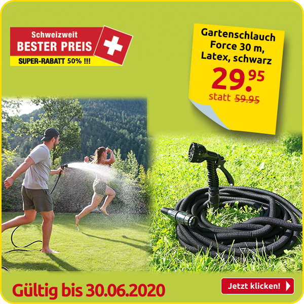 Gartenschlauch Force 30 m, Latex, schwarz