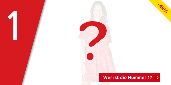 Kleid, rot/weiss bedruckt