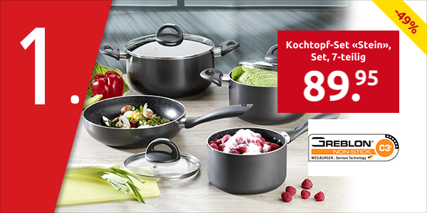 Kochtopf-Set «Stein», Set, 7-teilig