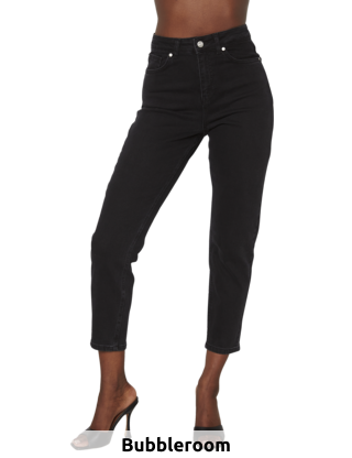 Jeans im Mom Stil, schwarz