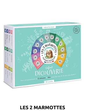 Les 2 Marmottes Geschenkkoffer «Découverte», 72 Teebeutel