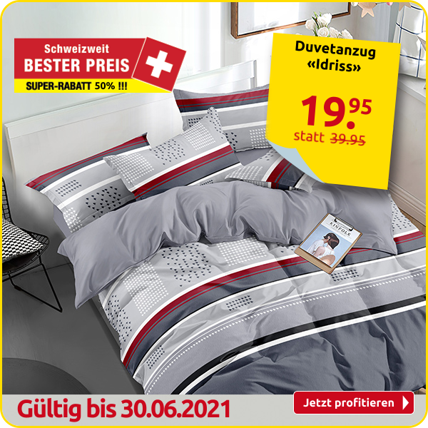 Duvetanzug «Idriss» 160 x 210 cm + Pfulmenanzug 65 x 100 cm