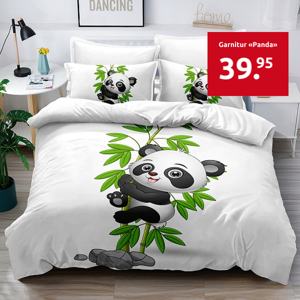 Garnitur «Panda» 160 x 210 cm + 65 x 100 cm
