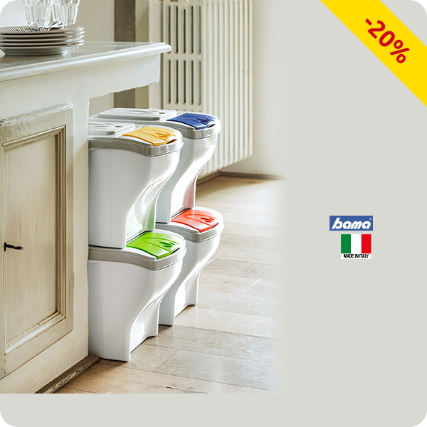 Recycling-Eimer «Poker», Set, 4 Stück