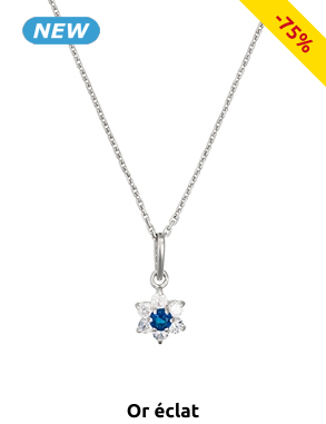 OR ÉCLAT Anhänger «Le Messager bleu», Zirkonia/Weissgold