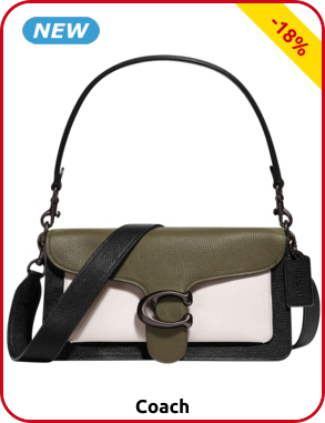 Coach, Schultertasche, khaki/weiss