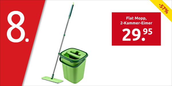Flat Mopp, 2-Kammer-Eimer