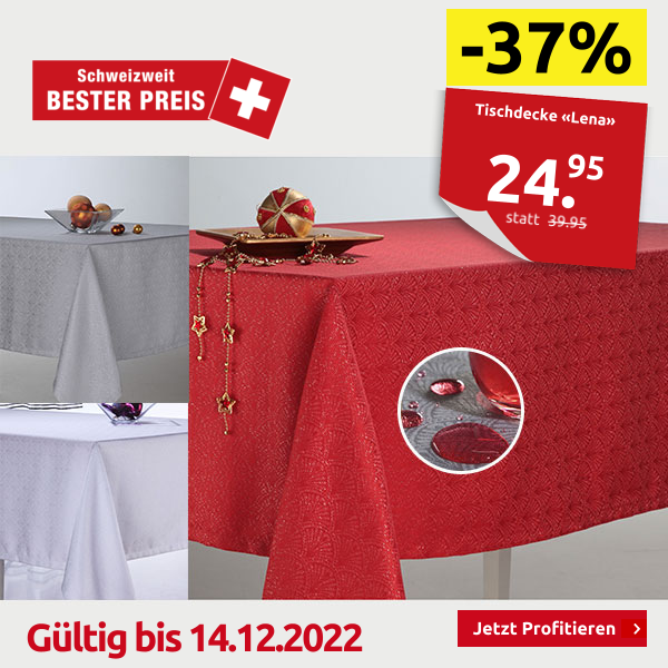 Tischdecke «Lena», 140 x 240 cm, rot
