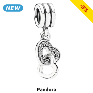 Pandora Schmuckstück «Heart», Silber/Zirkone