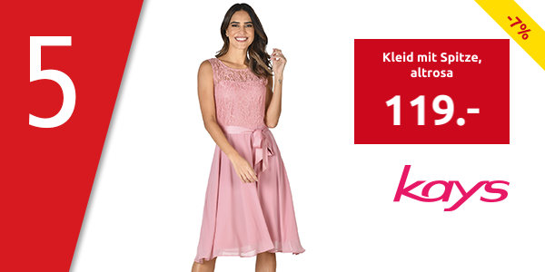 Kleid mit Spitze, altrosa