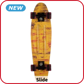 Slide Skateboard «Hawai», goldfarben/violett