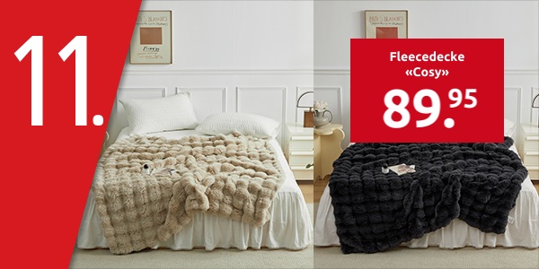 Fleecedecke «Cosy», 150 x 200 cm, beige