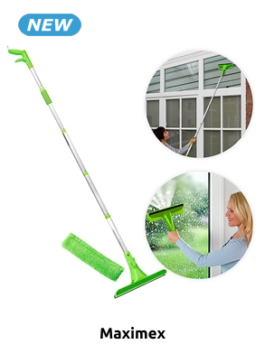 Maximex Fensterwischer mit Sprühfunktion «Maxi», Arbeitshöhe 4,20 m