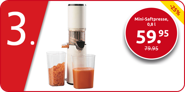 Mini-Saftpresse, 0,8 l