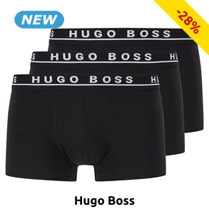 HUGO BOSS Boxer, 3er-Pack, in Schwarz