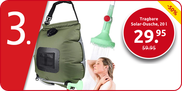 Tragbare Solar-Dusche, 20 l
