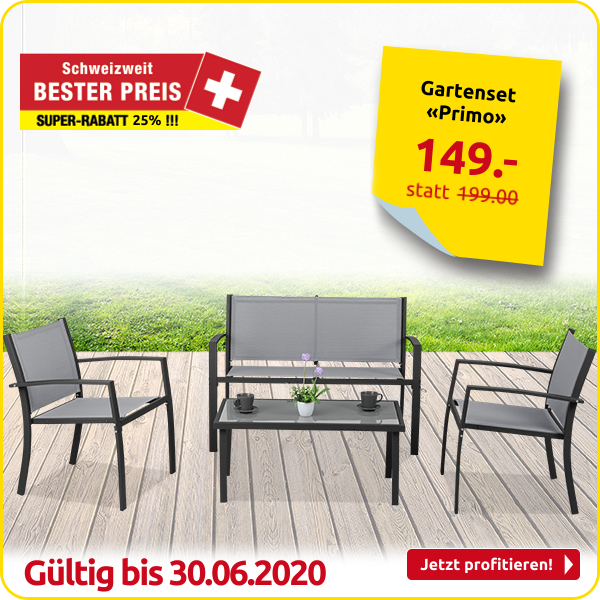 Gartenset «Primo», grau
