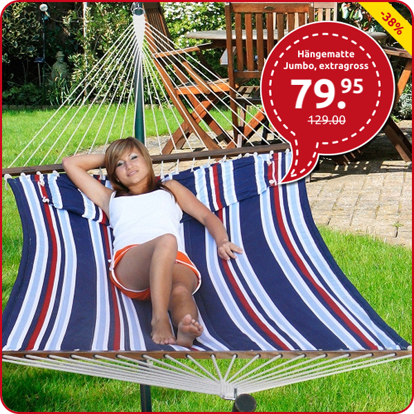 Hängematte Jumbo, extragross, L 200 x B 140 cm