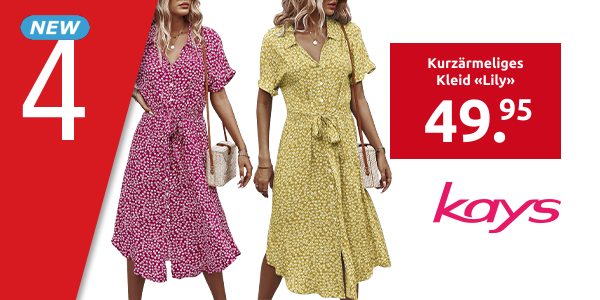 Kurzärmeliges Kleid «Lily», rot