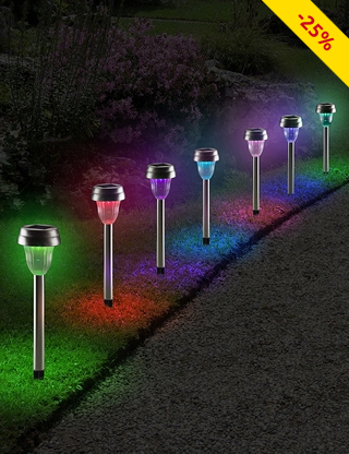Solarlampen LED «Multicolor», 10 Stück