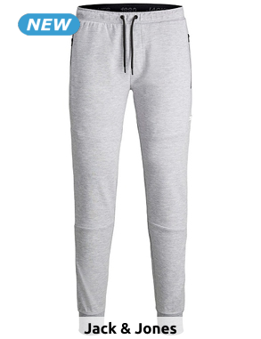 JACK & JONES Jogginghose für Herren, grau meliert