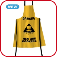 Küchenschürze «Danger», gelb