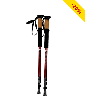 Mountain Stick, 2 Stück, Aluminium, rot