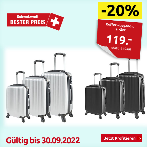 Koffer «Lugano», 3er-Set, grau