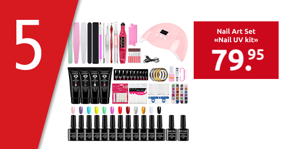 Nail Art Set «Nail UV kit», 78-teiliges Zubehör, mit UV-Lampe