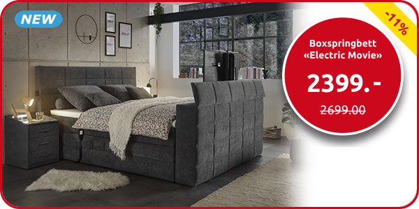 Boxspringbett «Electric Movie», 180 x 200 cm