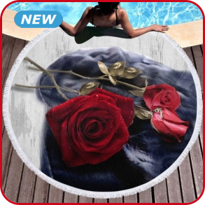 Strandtuch rund «Love», Ø 150 cm